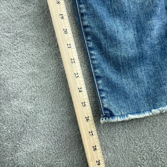 7 For All Mankind High Waist Cropped Straight Jeans Size 27 1782 - Picture 9 of 11
